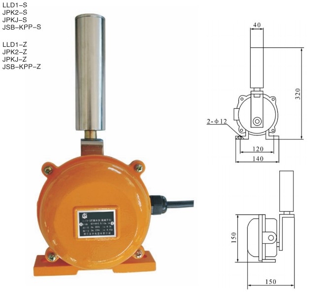 LLD1(JPK、JSB-KPP)系列兩極防偏開關尺寸圖